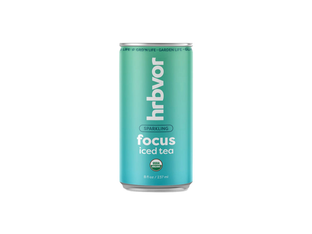 FOCUS | Sparkling | 8oz can | Tulsi, Guayusa, Rosemary, Sage, Sweet Basil | 8oz Cans | Case of 8