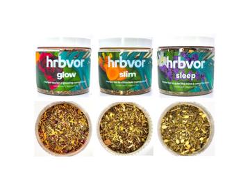 BEAUTY BOX | Set of three organic herbal teas to promote natural beauty | Glow + Slim + Sleep | 84 Servings