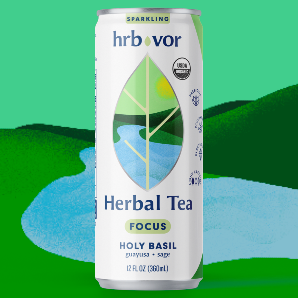 FOCUS | Sparkling | Case of 4 | TULSI (HOLY BASIL), GUAYUSA, SAGE