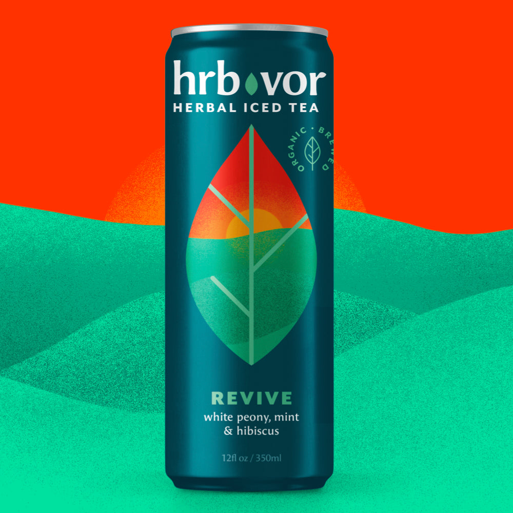 REVIVE | Herbal Iced Tea | White Peony, Mint & Hibiscus | 12oz | Case of 4