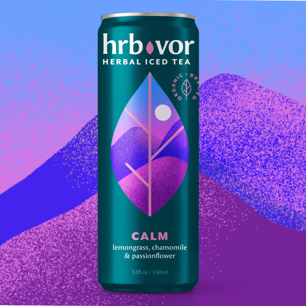 CALM | Herbal Iced Tea | Lemongrass, Chamomile & Passionflower| 12oz | Case of 4